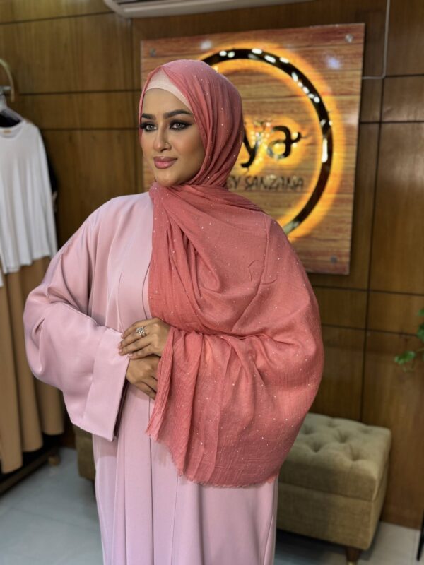 Diamond stone cotton hijab- 1120