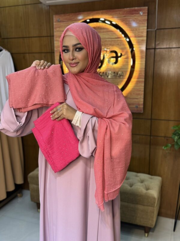 Diamond stone cotton hijab- 1123