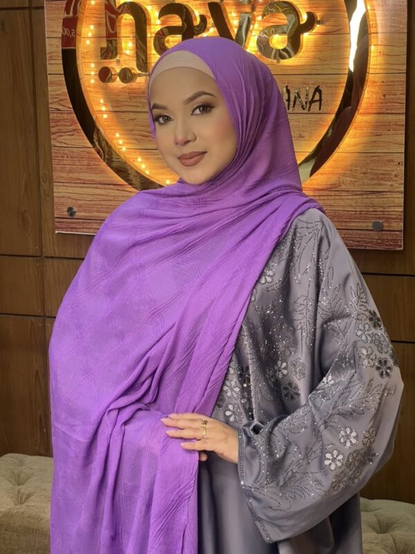 Turkish cotton crepe hijab- 2218