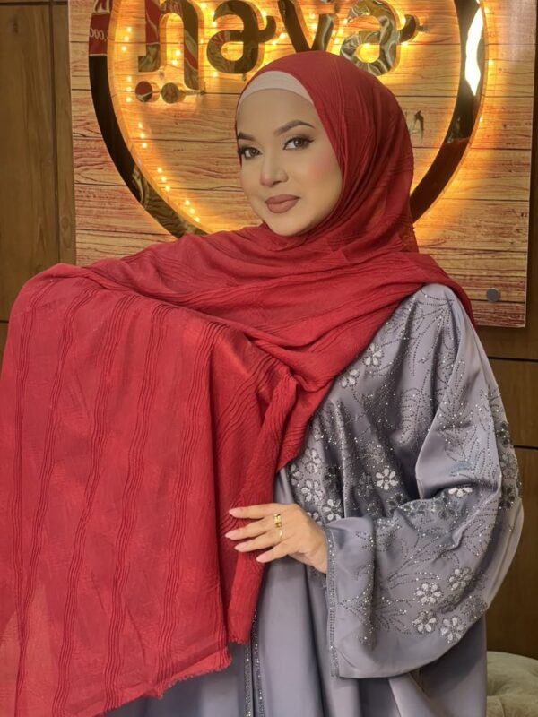 Turkish cotton crepe hijab- 2215