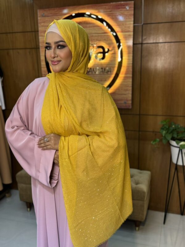 Diamond stone cotton hijab- 1118