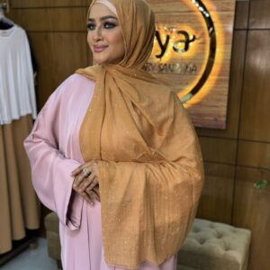 Diamond stone cotton hijab- 1119
