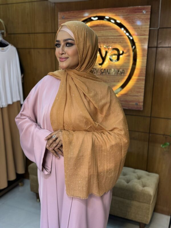 Diamond stone cotton hijab- 1119