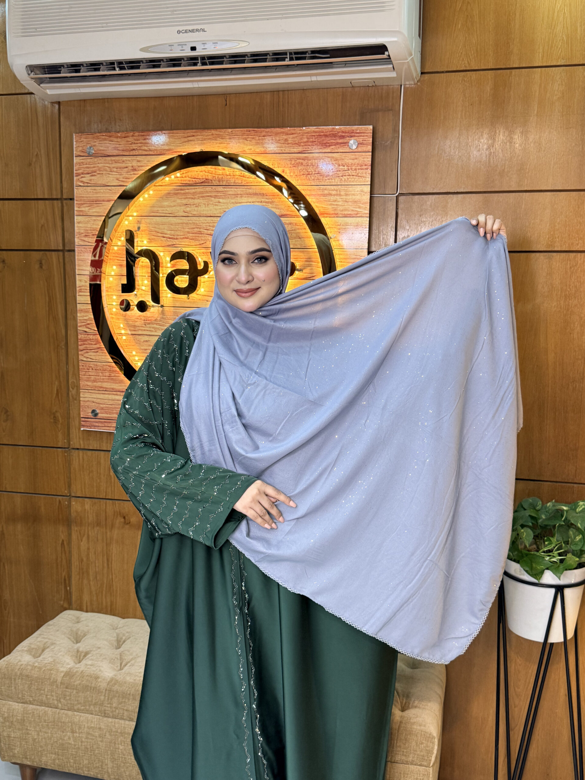 Glitter Cotton Hijab 14