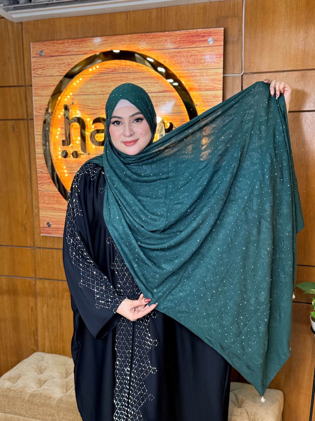 Pearl Stone cotton hijab 13